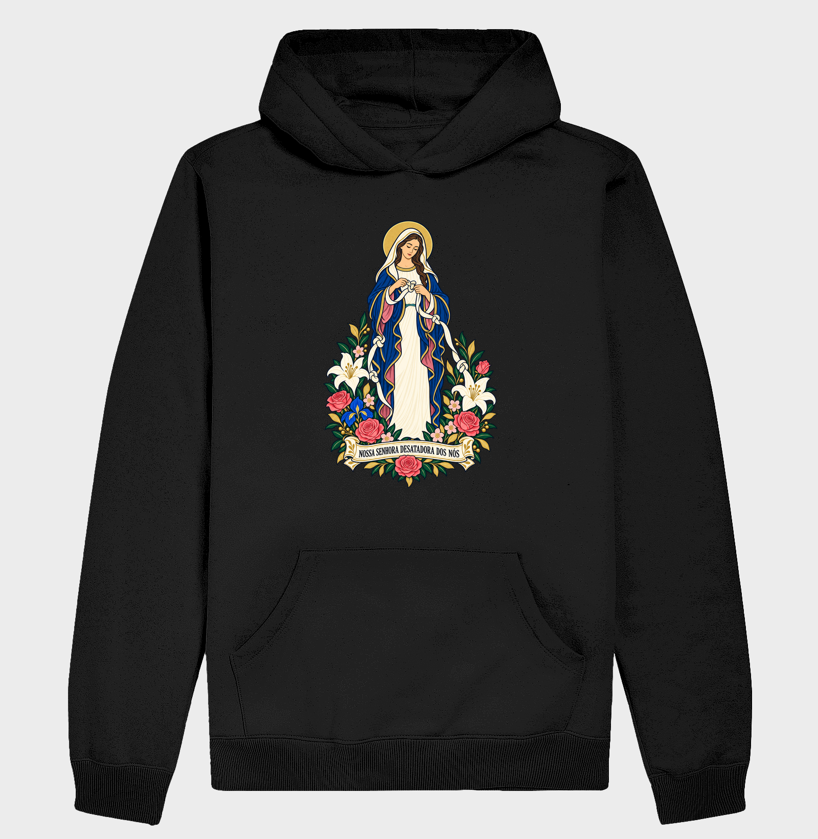 Nossa Senhora Desatadora dos Nós - Jardim da Fé - Hoodie Moletom
