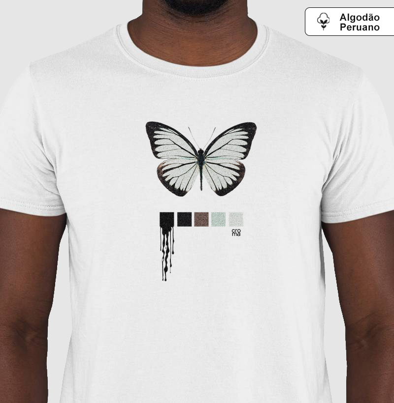 Camiseta Regular Algodão Peruano Borboleta 6.2