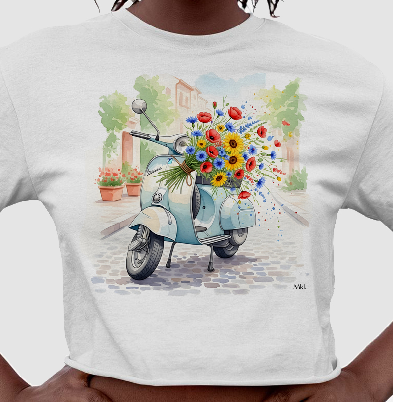 Cropped Algodão Premium - Vespa florida 