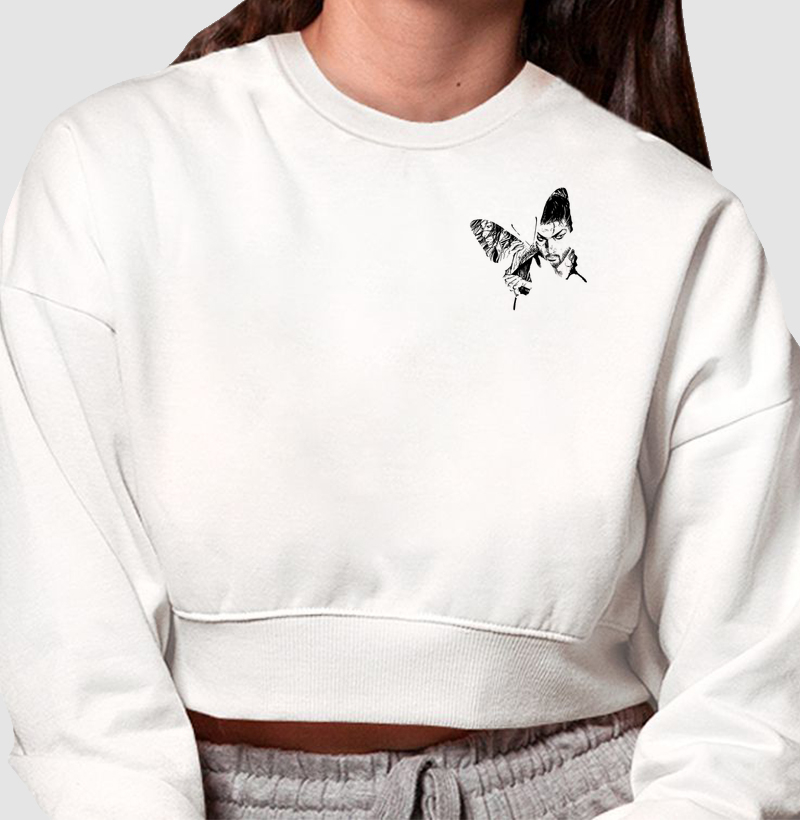 Musashi Butterfly - Cropped Moletom