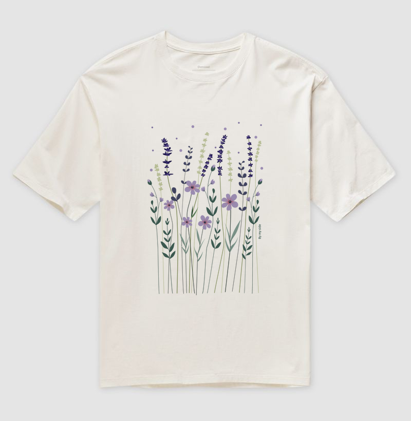 Flores do campo Lilás - Oversized