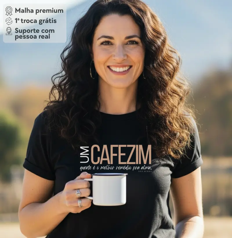 Camiseta Café Quente | Remédio Pra Alma Mineira