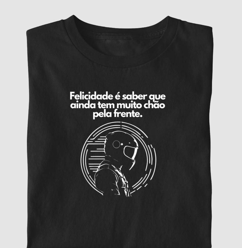 Camiseta motociclista Felicidade