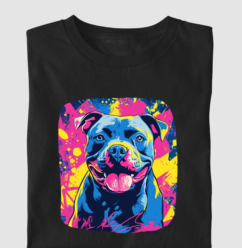 PIT BULL AZUL NEON