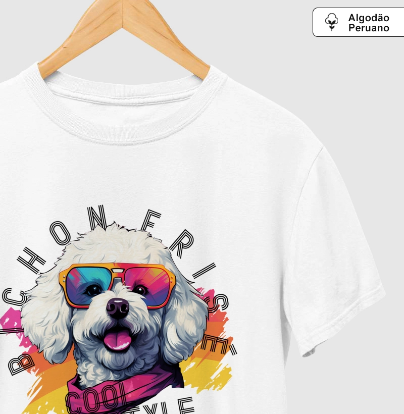 Camiseta Algodão Peruano Bichon Frise 01