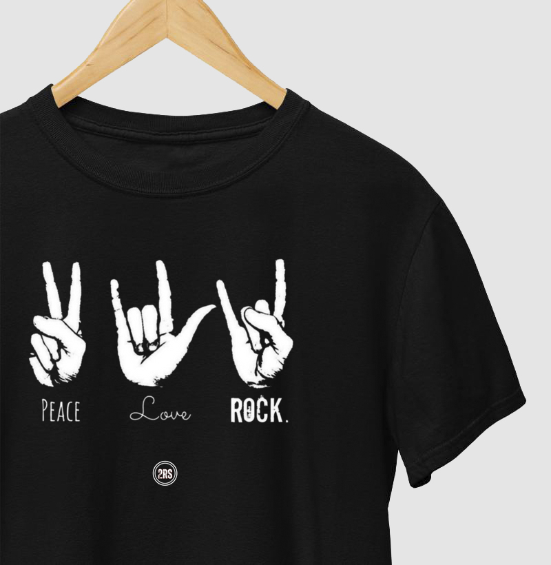 Camiseta Motociclista Paz, Amor e Rock II