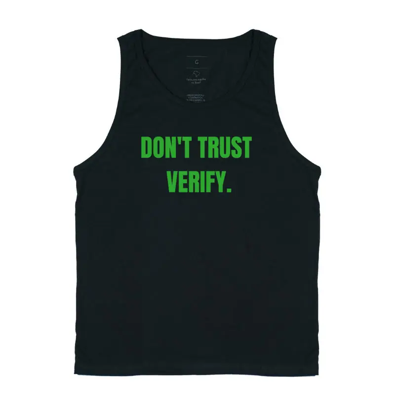Camiseta Bitcoin Não Confie Verifique