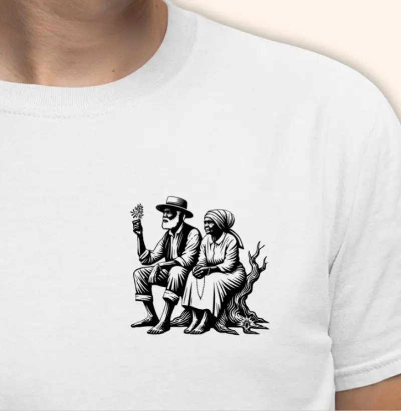 Casal pretos Velhos Minimalista