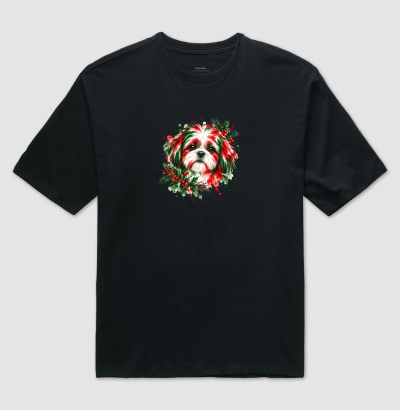 Cachorro Natalino - Camiseta Oversized