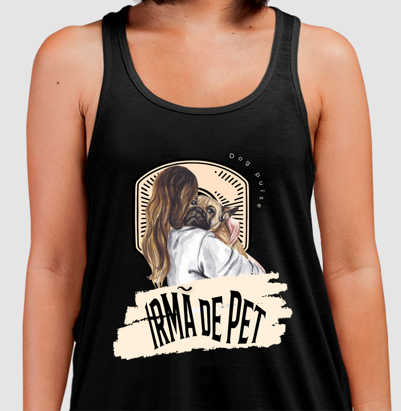 Camiseta Regata Dog Pulse Irmã de Pet - Sister of Tails