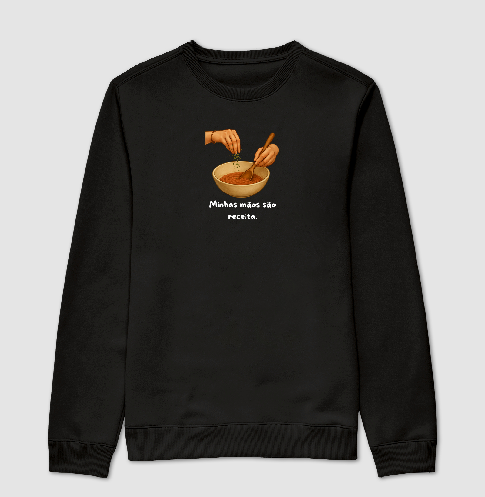 Minhas mãos são receita.