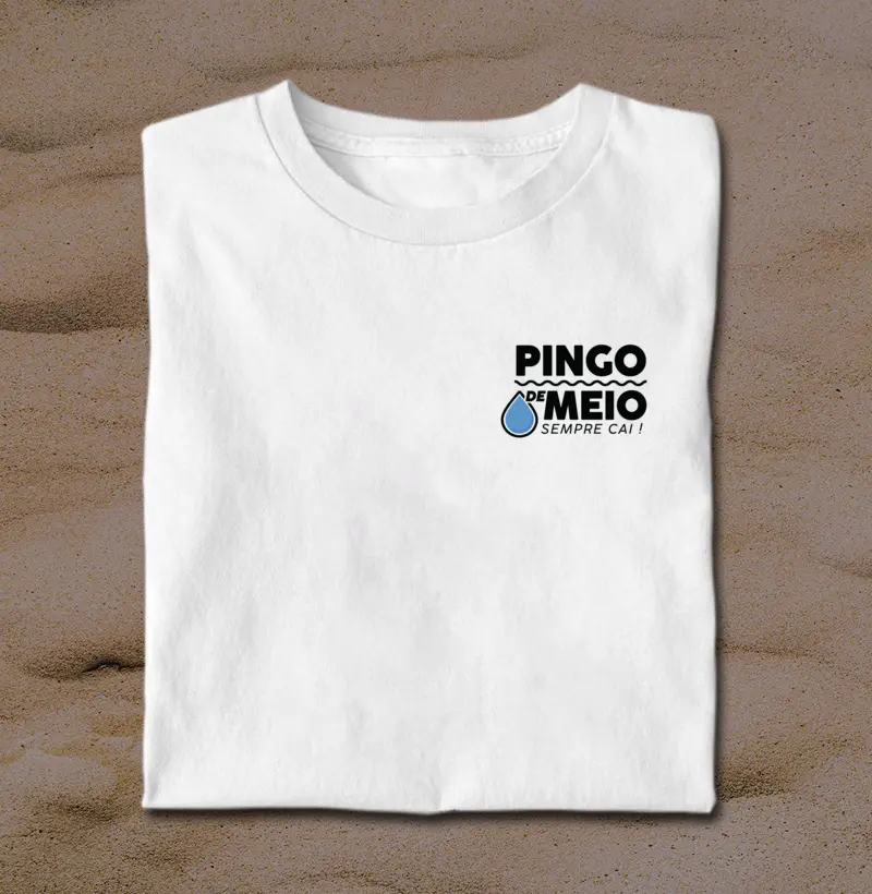 Pingo de meio, sempre cai! - Estampa de bolso