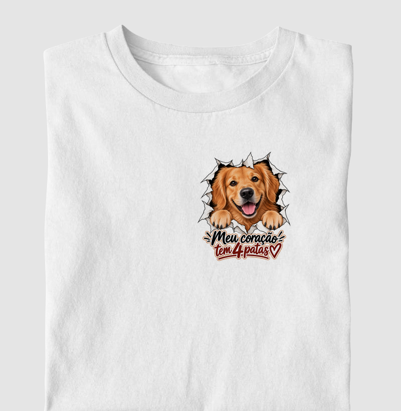 Meu coração tem 4 patas - Labrador - Camiseta