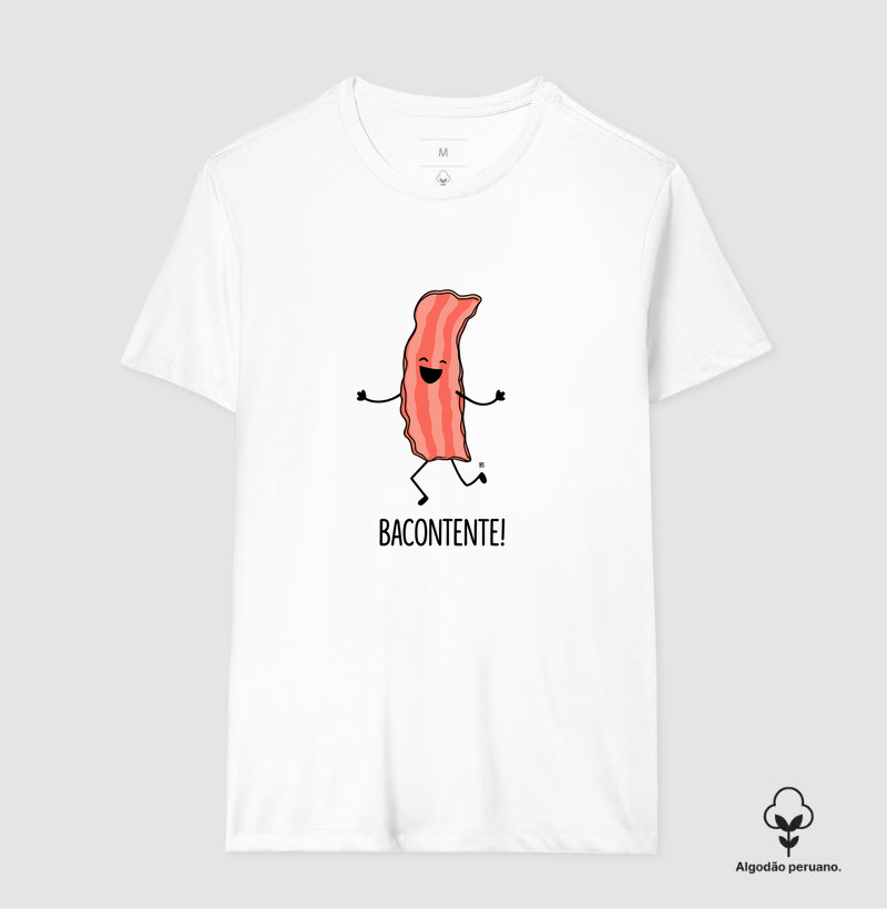Camiseta Algodão Peruano Bacontente