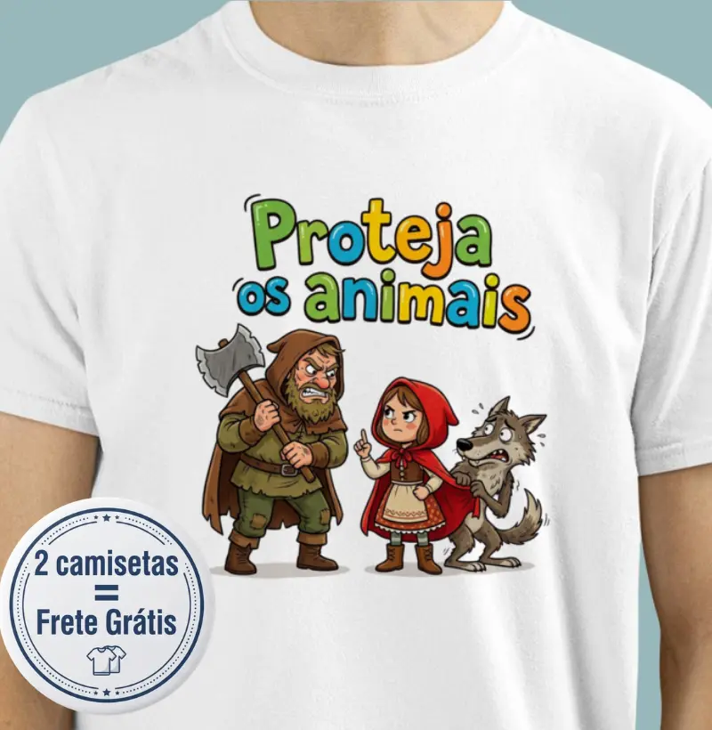 Proteja os animais - Camiseta