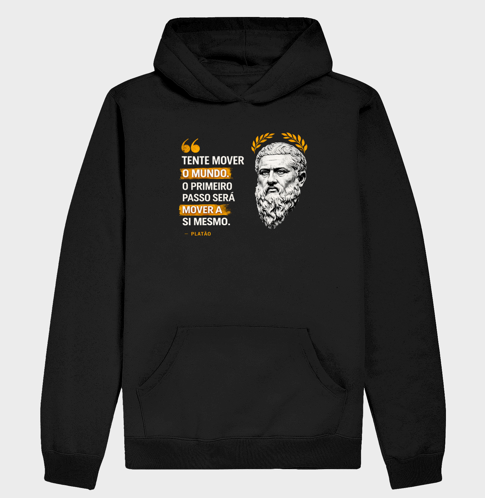 Camiseta Filosofia de Platão " Tente mover o mundo"