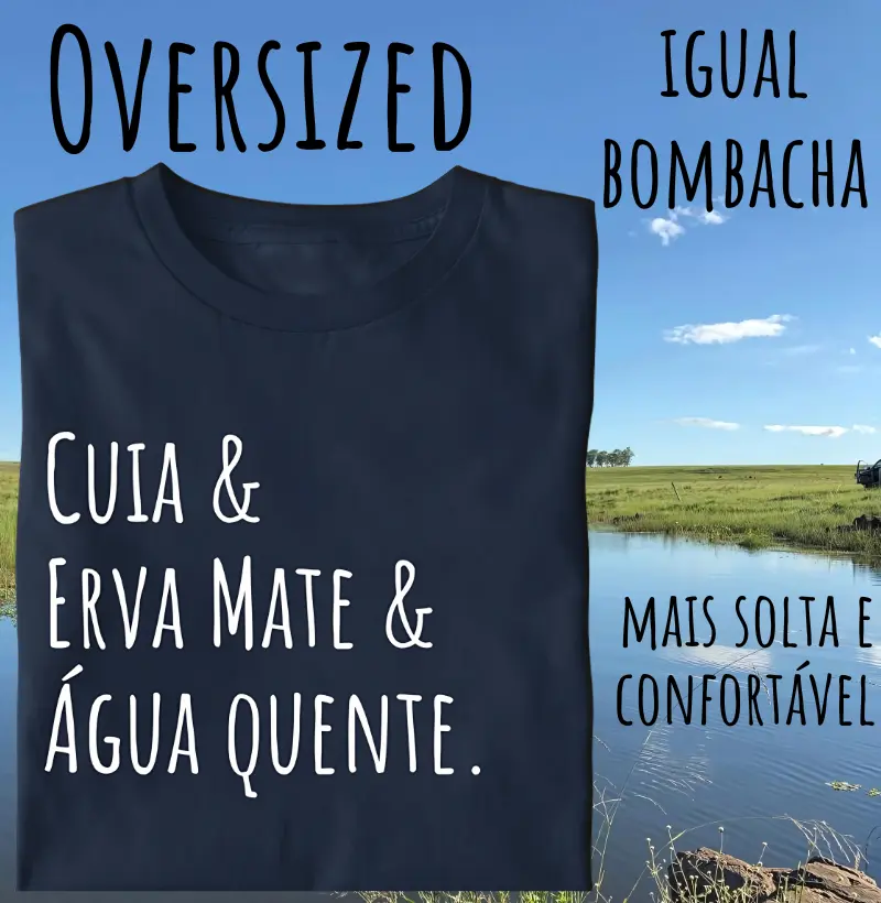 Camiseta Cuia Erva e Agua (Oversized)