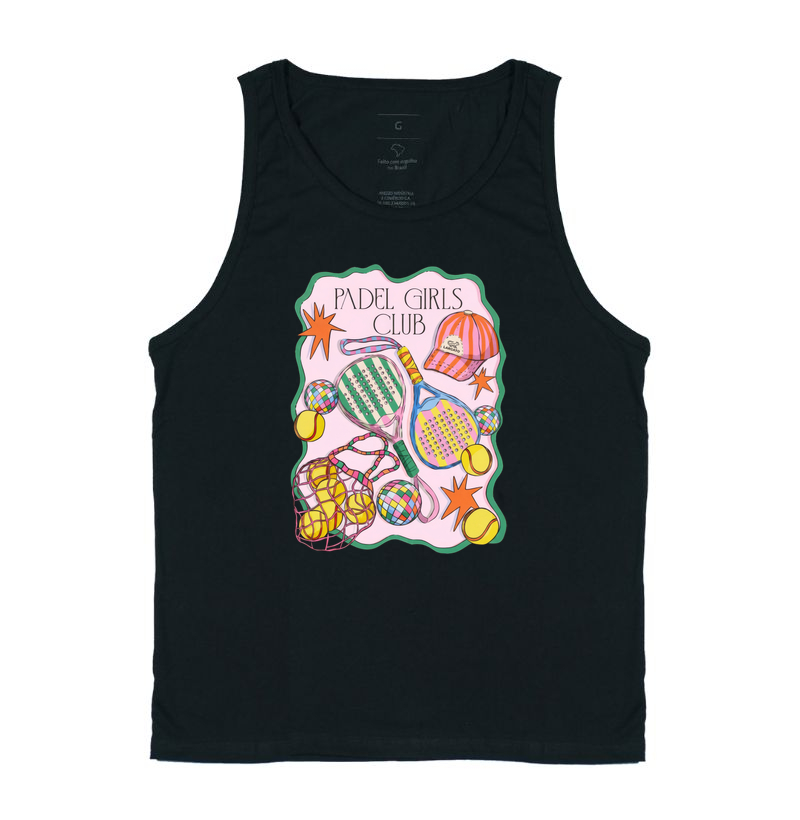 Camiseta Feminina Padel Girls Club Retrô