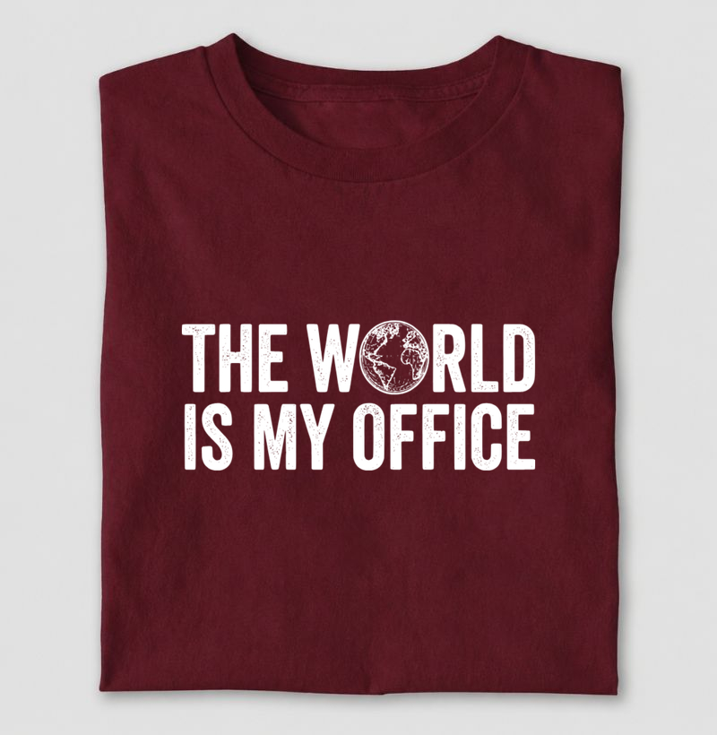 The World is my Office - letra branca