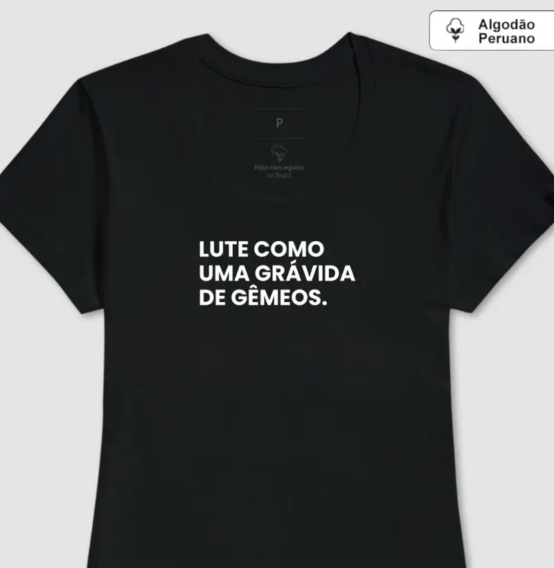 Lute como uma grávida de gêmeos. (algodão peruano)