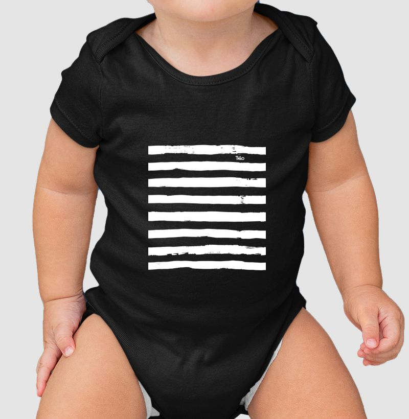 Body Infantil Listras Alvinegras
