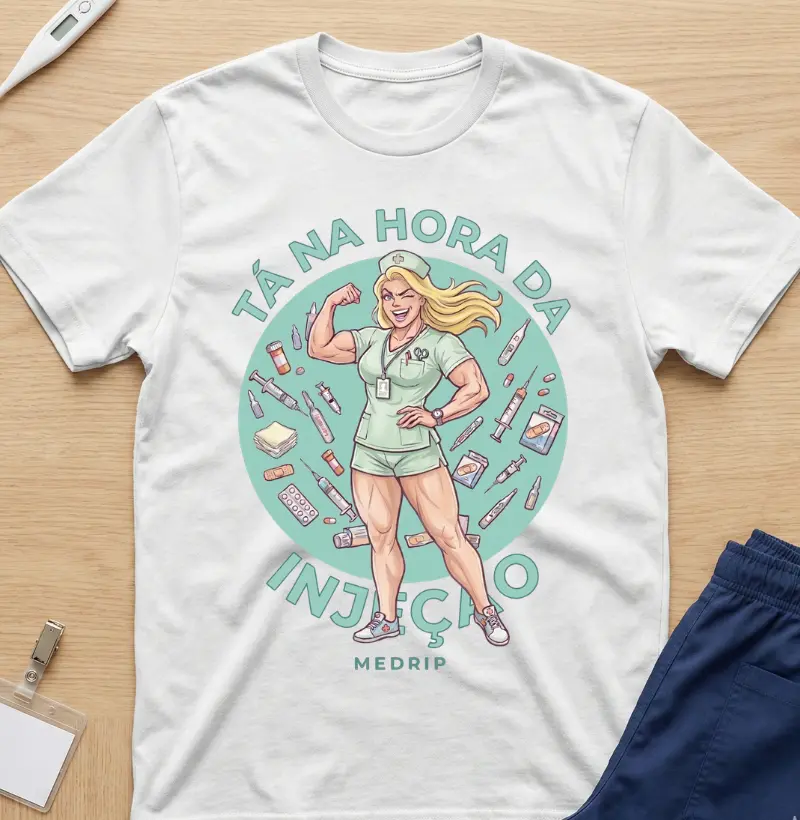 Camiseta - Enfermagem: Injeção