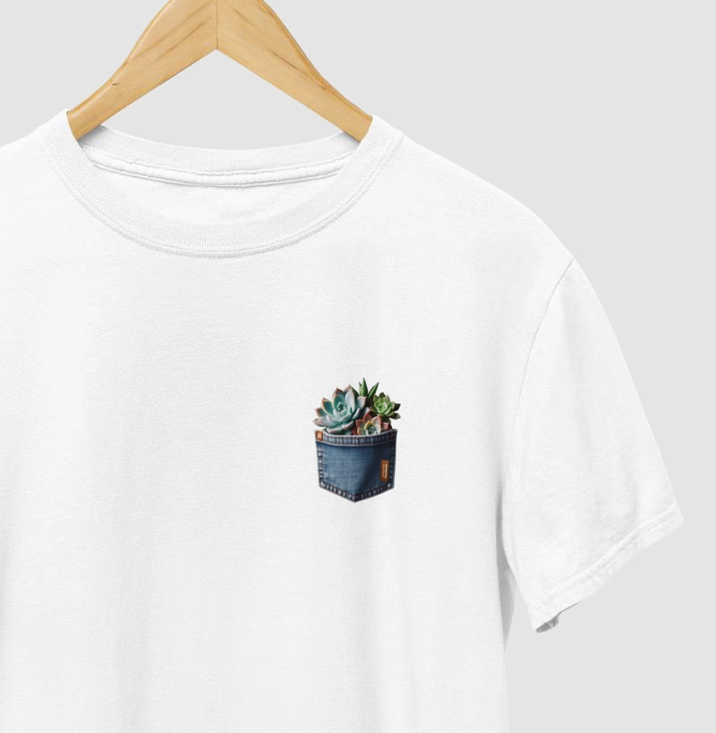 Camiseta Suculentas de Bolso