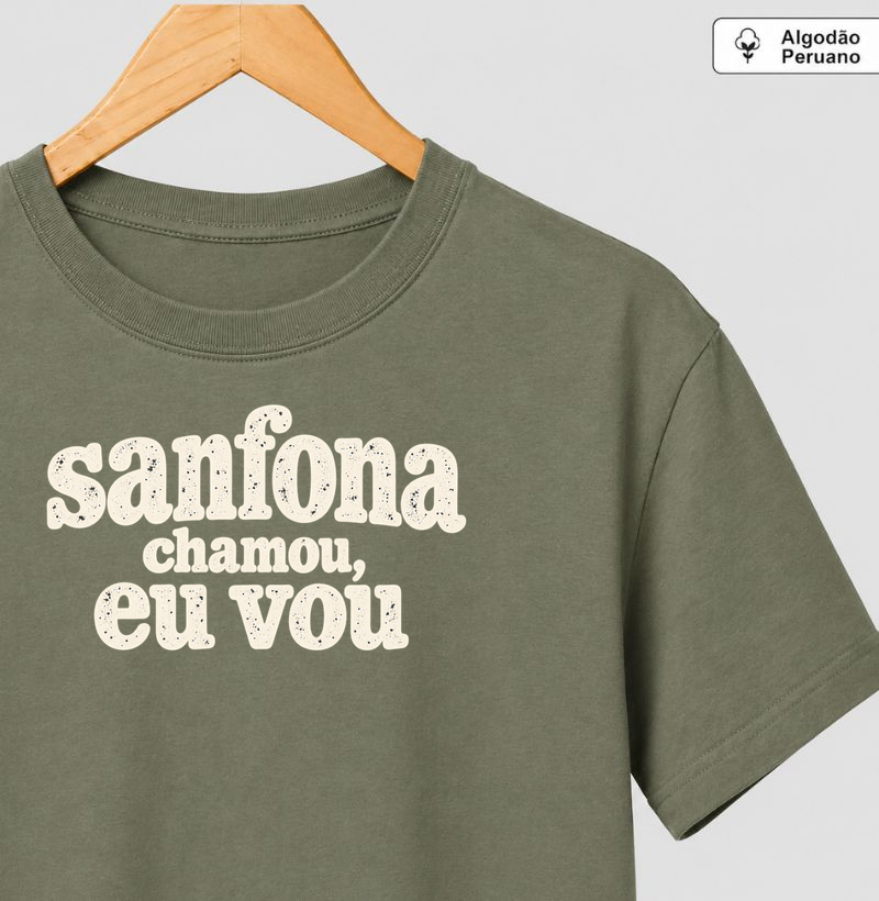 Sanfona chamou, eu vou - Camiseta Algodão Peruano