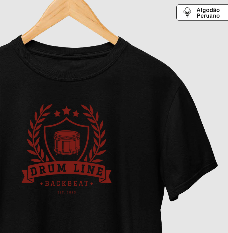 Camiseta Delux Drum Line - Preta (Pima Peruano)