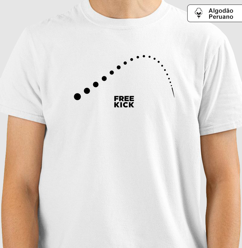 CAMISETA ALGODÃO PERUANO FREE KICK TRAJETÓRIA