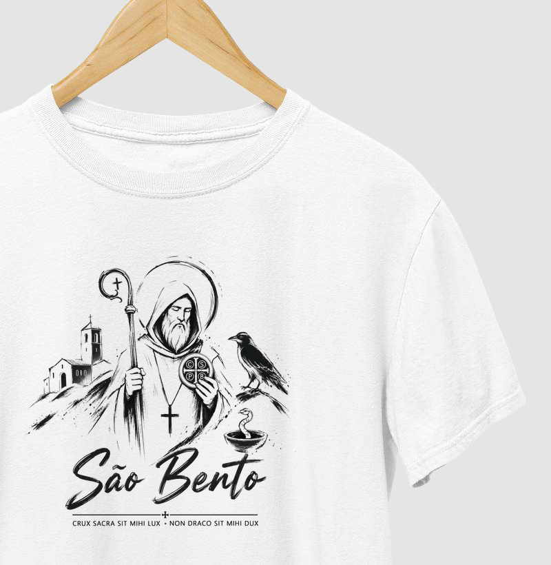 Camiseta São Bento | Crux Sacra Sit Mihi Lux