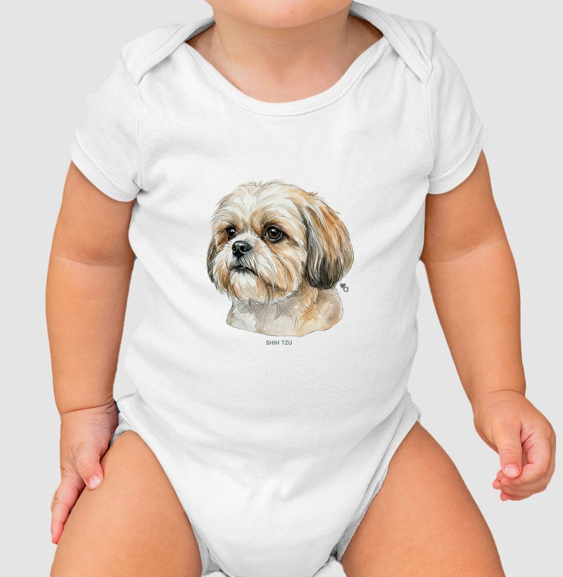 Cães - Shih Tzu - Body Infantil