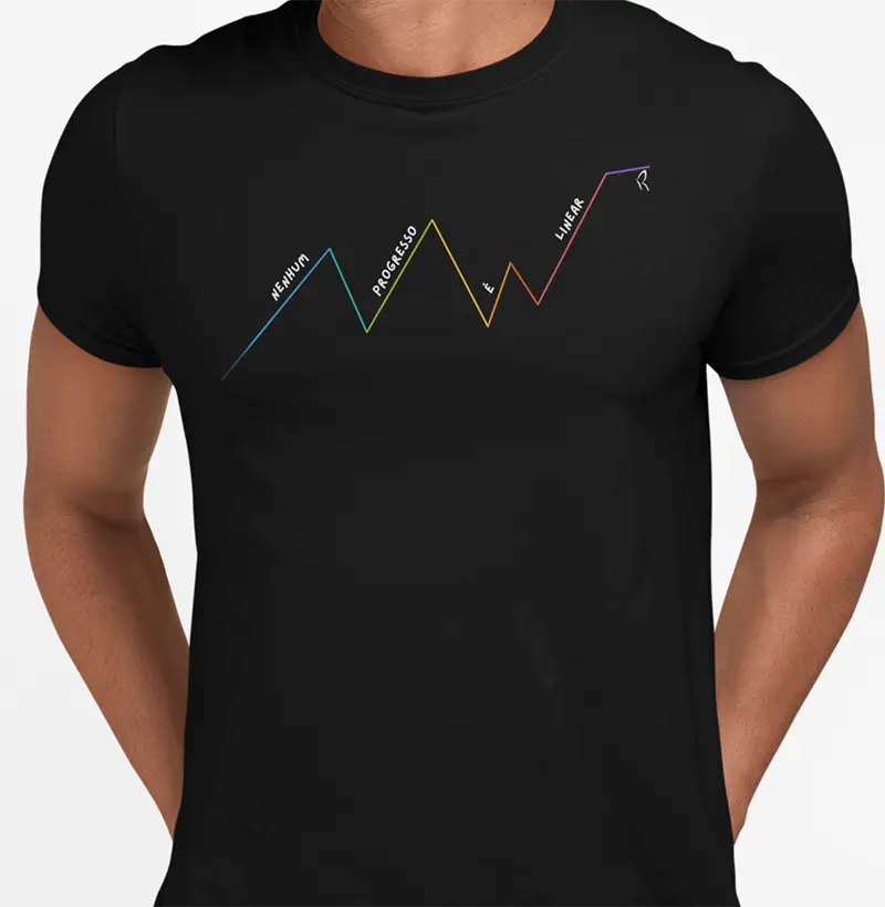 Camiseta NENHUM PROGRESSO É LINEAR