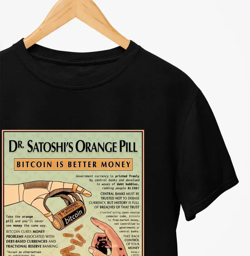 Camiseta Satoshi Orange Pill