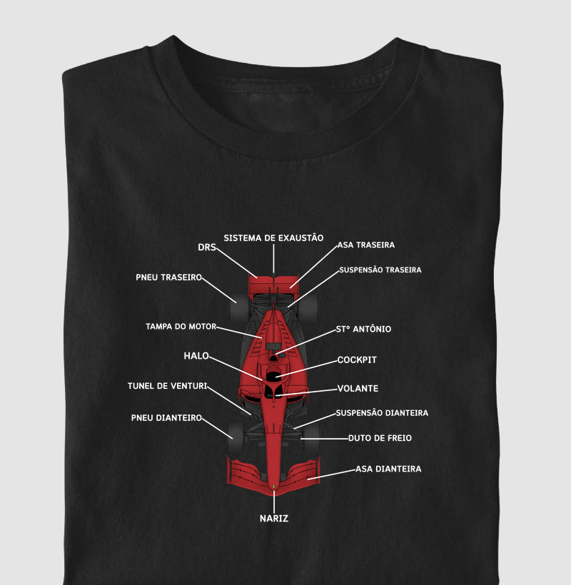 Anatomia do Fórmula 1 - Camiseta Infantil