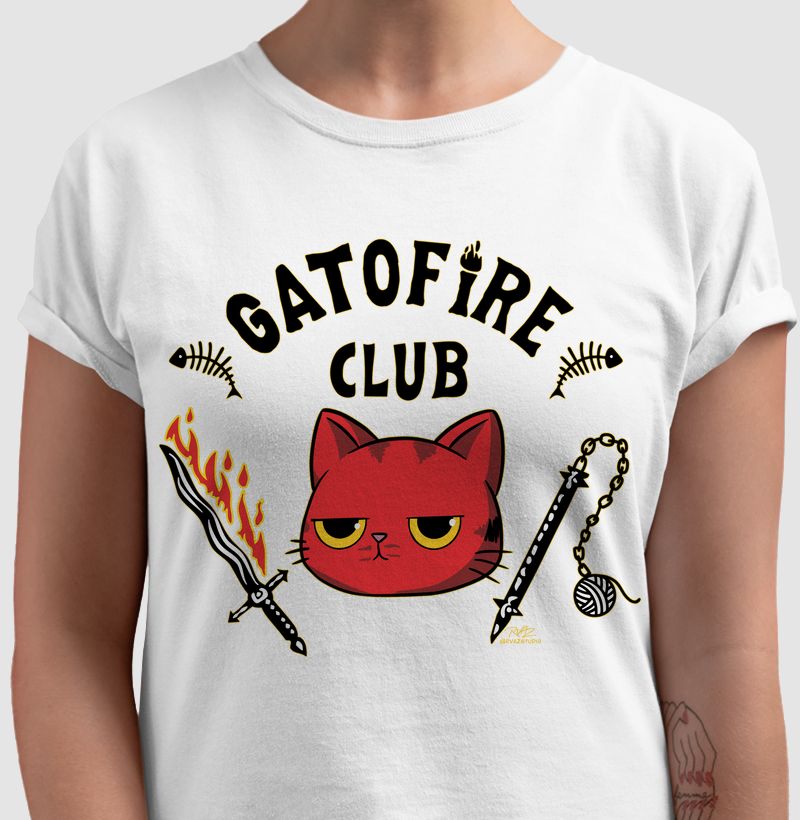 Camiseta Gato Sincero GatoFire Club