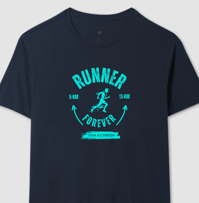 Camiseta RUNNER FOREVER 5km 10km 100%Algodão 