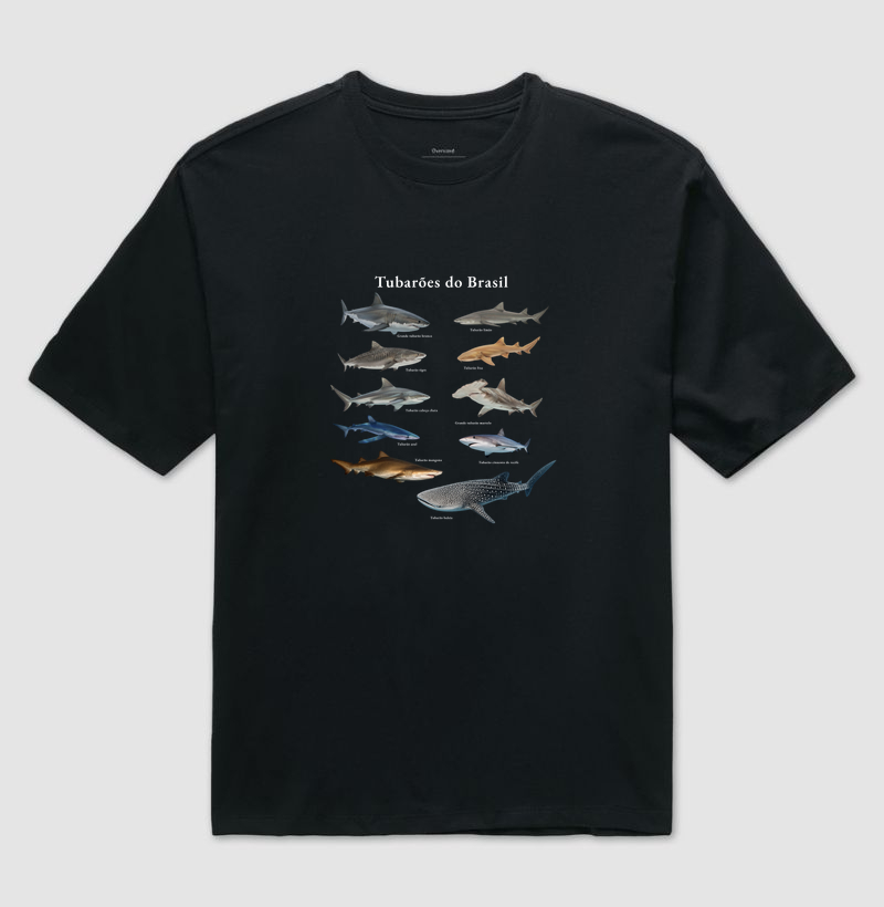 Tubarões do Brasil - Camiseta Oversized