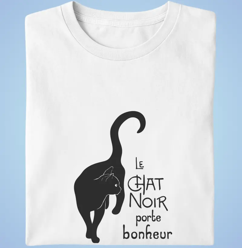 Camiseta estampada Chat Noir 