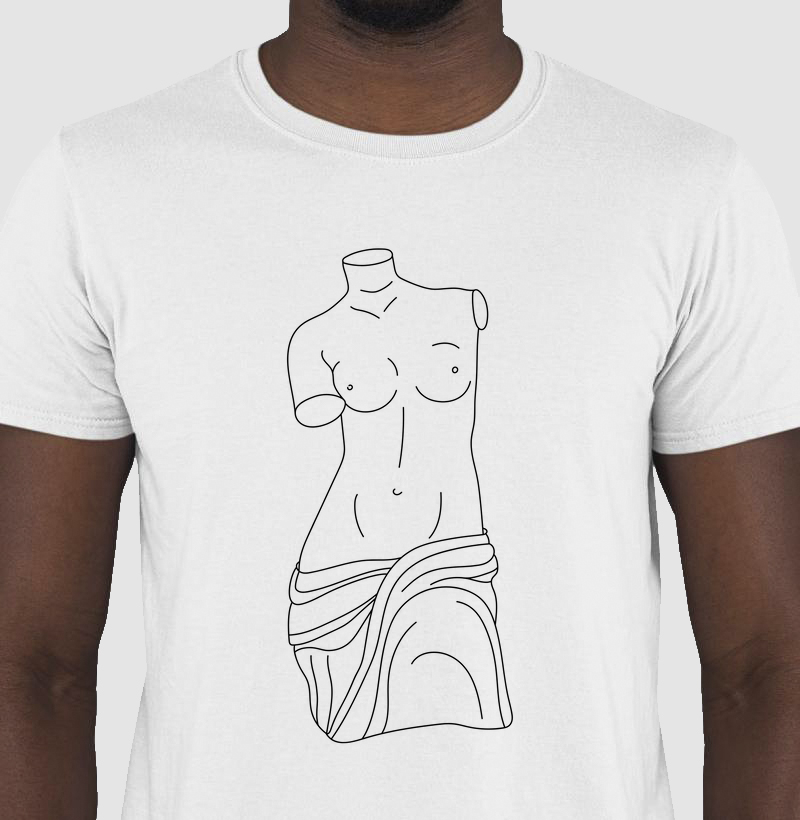 Camiseta Estampa Estátua I Branco