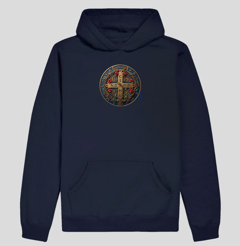 Medalha de São Bento e planta Coroa-de-Cristo