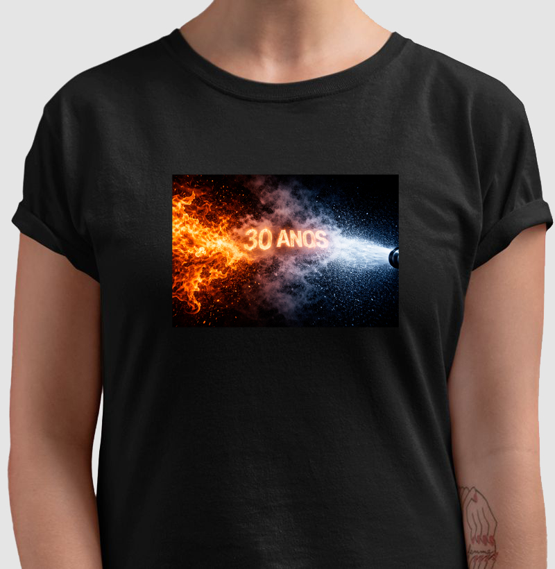 Camisa comemorativa de 30 anos de serviço 3 - bombeiro