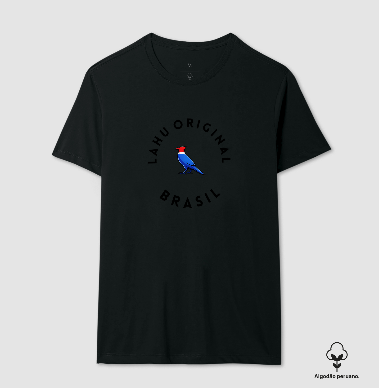 “Vista o poder da originalidade. A Lahu Original Brasil traz um design minimalista que fala alto — moderno, autêntico e 100% brasileiro. Para quem vive com estilo e atitude.” - Camiseta Algodão Peruano