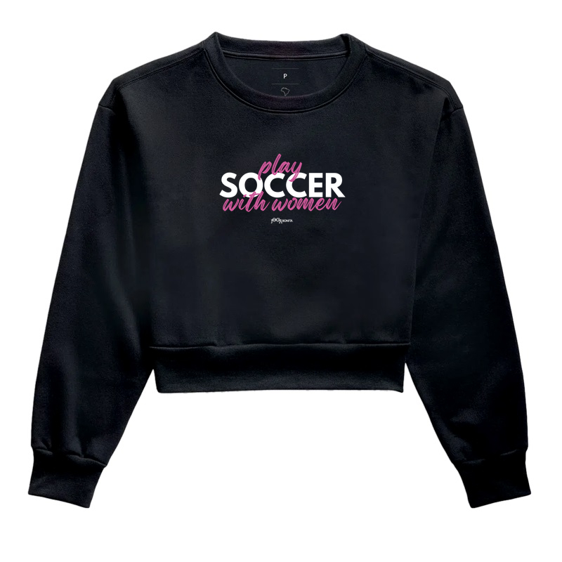 feminina de futebol estampa "play with women" joga bonita