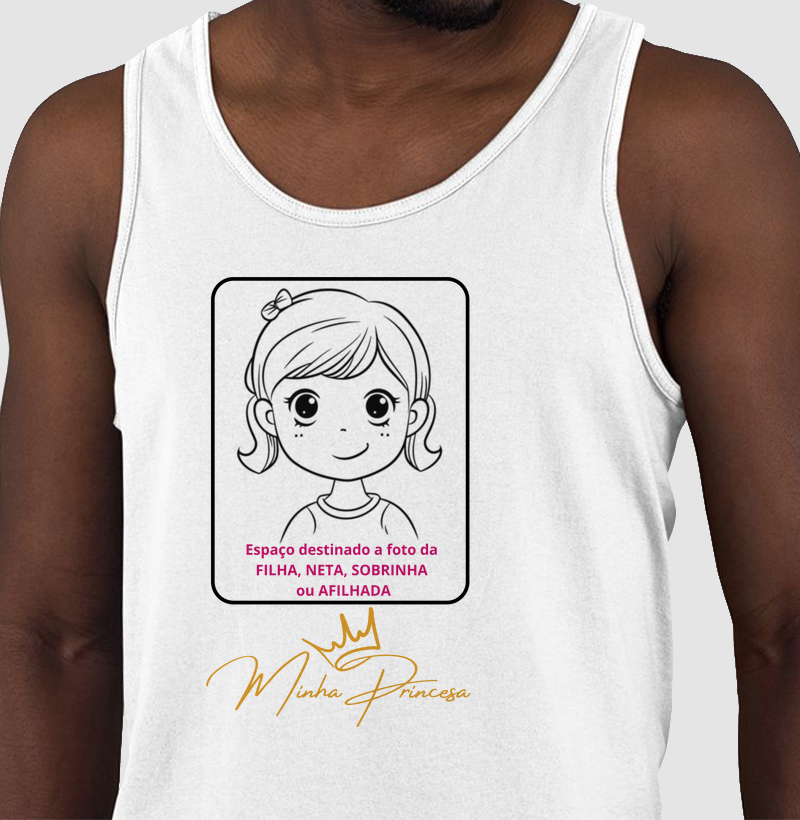 Camiseta Regata Personalizada Minha Princesa
