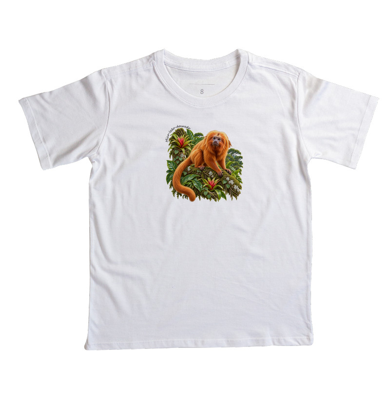 Mico-leão-dourado - Coleção Fauna Brasileira - Camiseta Infantil