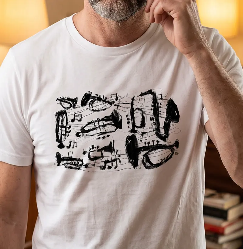 Instrumentos Blues Jazz - Arte - Camiseta