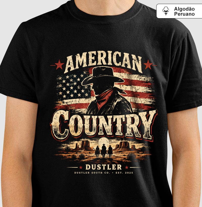 Camiseta Country Masculina American Country Dustler South Co