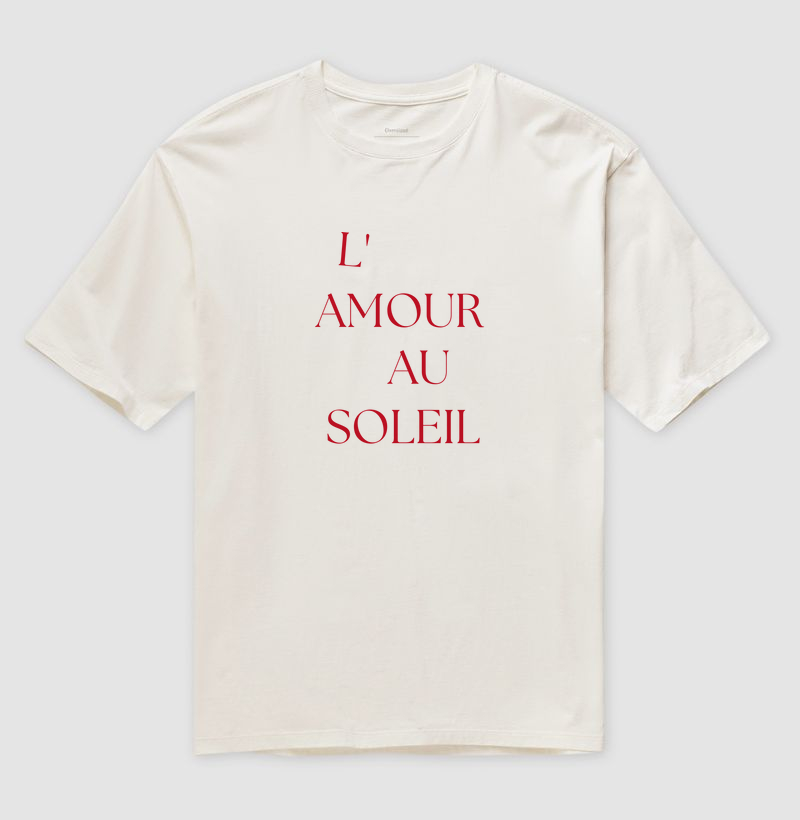 Camiseta Oversized L'amour au Soleil Red