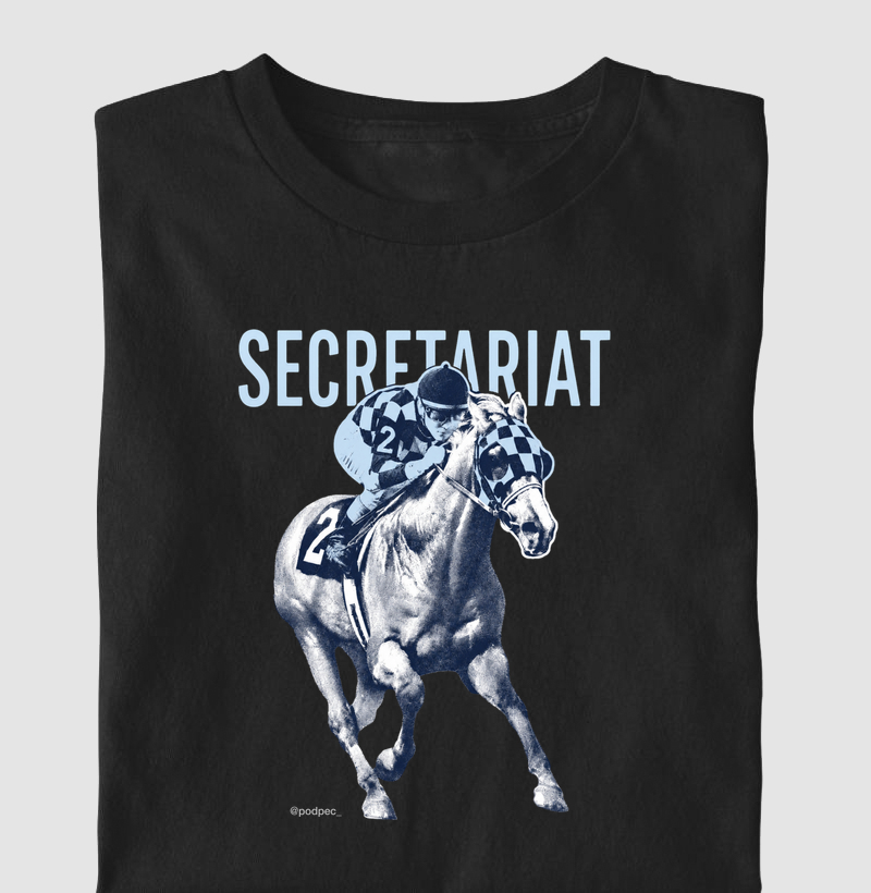 Secretariat - Blue&White